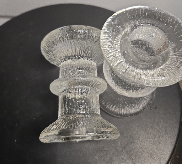 Iittala MCM Glass Candle Holders Set Of 2 - Picture 9 of 9